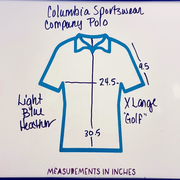 Columbia Performance Golf Polo. Light Heather Blue. X Large. Make an offer. - Picture 6 of 7